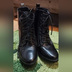 Black heels, ankle, boot, size 9.5